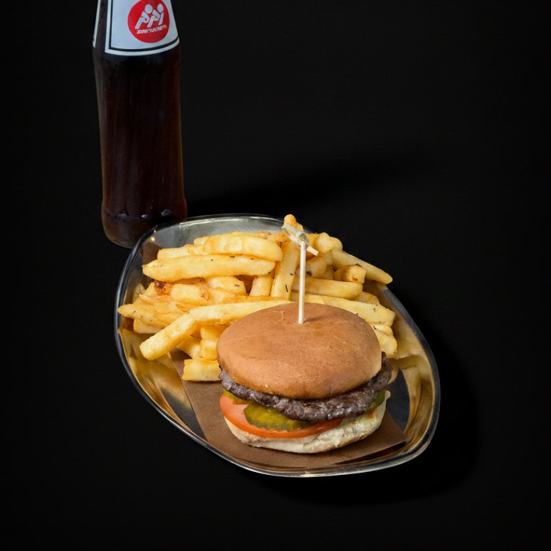 Mini Burger With Fries & Pops – Sandwiches | Tehroon60